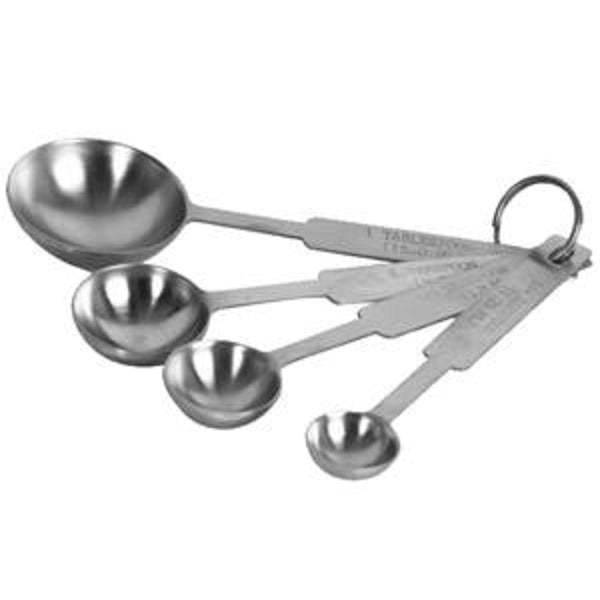 Thunder Group SLMC2416 Stainless Steel Measuring Spoon Set (1/4, 1/2, 1 TSP, 1 TBSP)