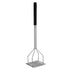 Thunder Group Square Potato Masher With Soft Grip, Chrome Plated