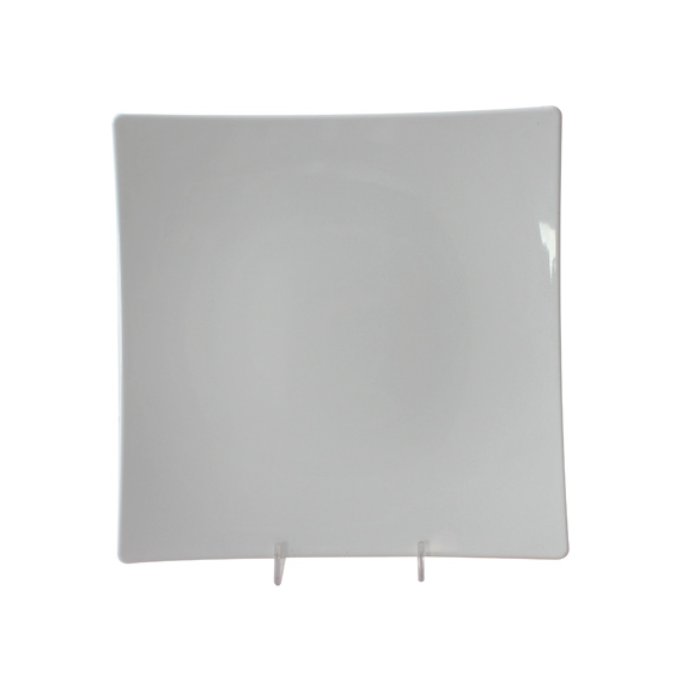 Thunder Group 12 3/8" x 12 3/8" Square Flare Melamine Plate - 12/Pack