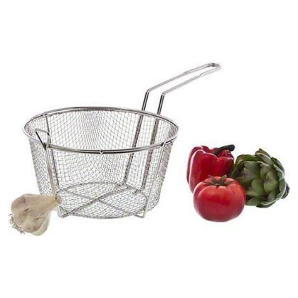 Update International (FB-9) 9 1/2" Round Wire Fry Basket New