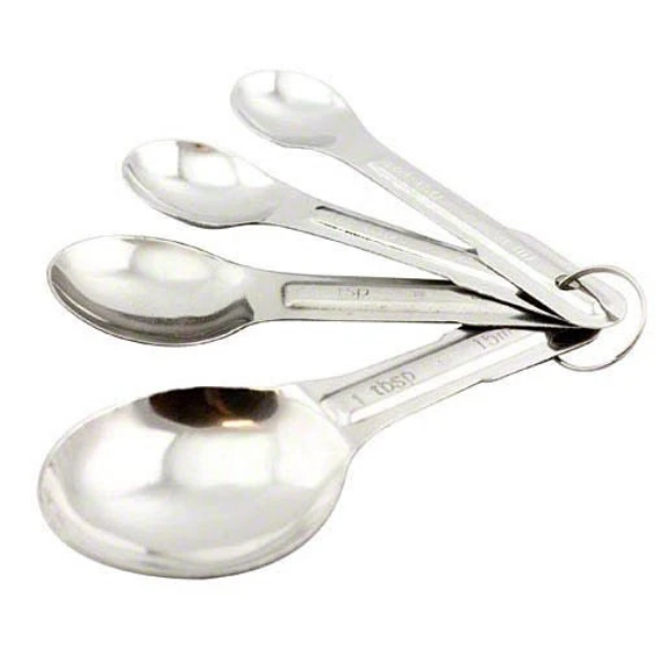 Update International MEA-SPN 4-Piece Stainless Steel Measuring Spoons