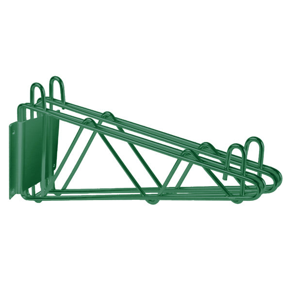 Thunder Group Green Epoxy Direct Wall Bracket, Double Shelf Support