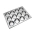 Thunder Group ALKMP012 12 Cup Aluminum Muffin Pan, 3.5 oz. Each Cup