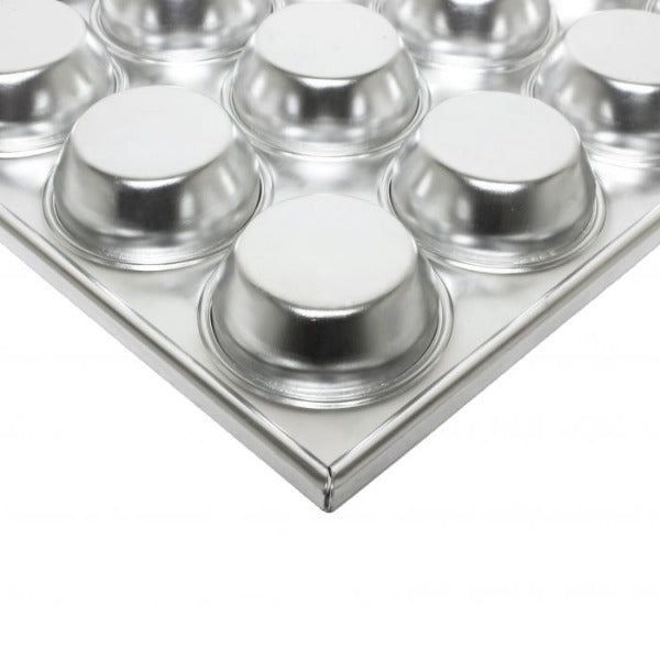 Thunder Group ALKMP012 12 Cup Aluminum Muffin Pan, 3.5 oz. Each Cup