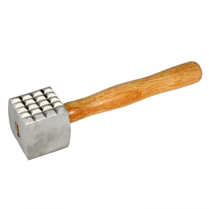 Thunder Group ALMTW001 2-Sided Aluminum Tenderizer Wood Handle