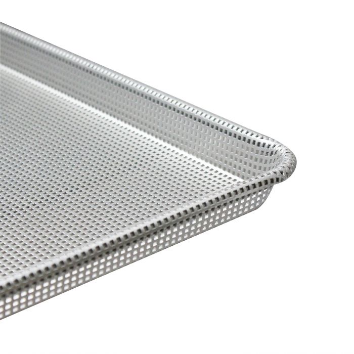 Thunder Group ALSP1813PG 18" x 13" Half Size, Fully Perforated Glazed Aluminum Sheet Pan