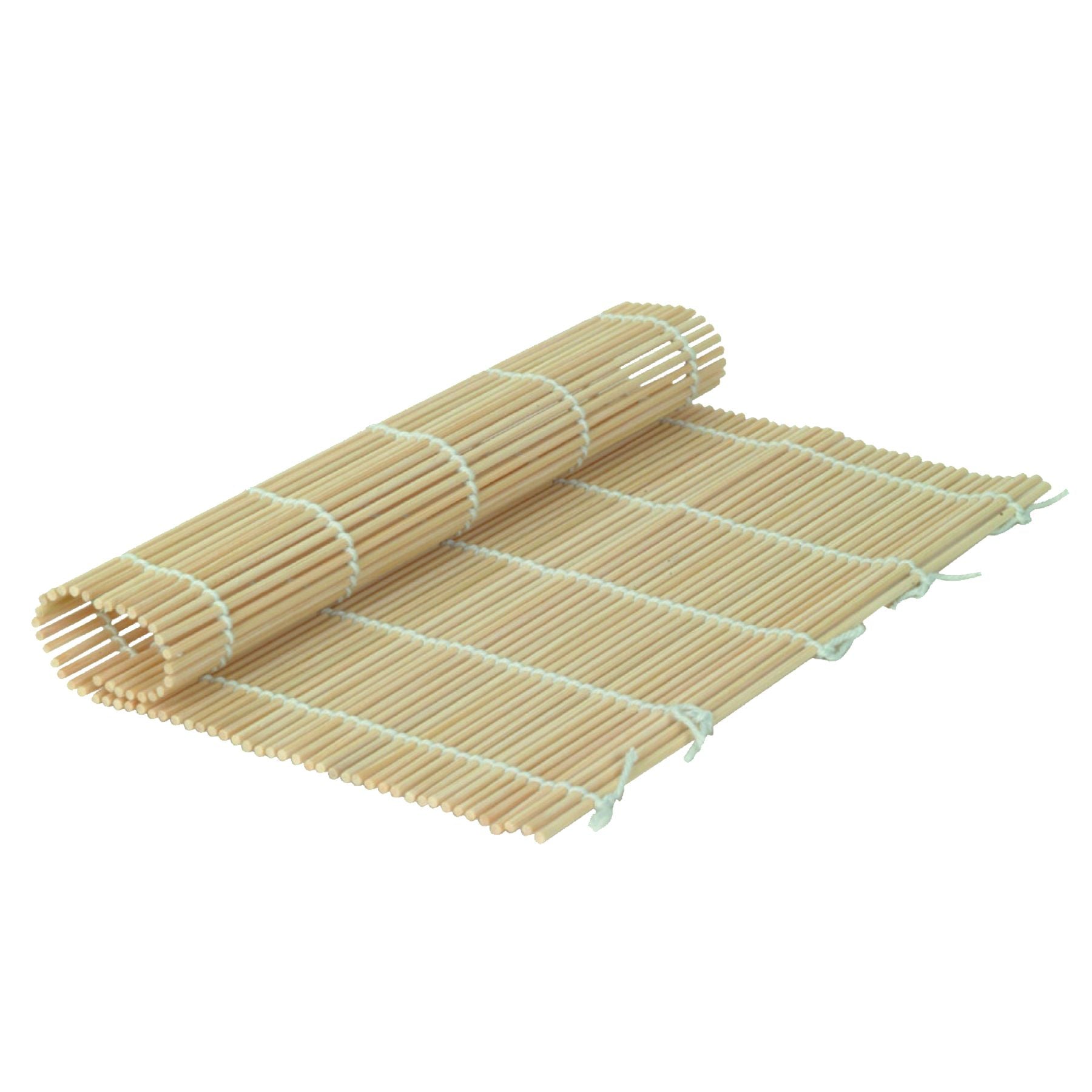 Thunder Group BASR095JP Round Surface Bamboo Sushi Roller, 9 1/2" x 9 1/2"