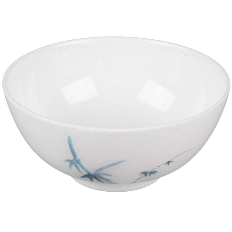 Thunder Group Blue Bamboo Round Melamine Rice Bowl - 12/Pack