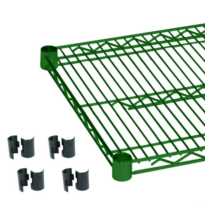 Thunder Group CMEP1436 Epoxy Coating Wire Shelves 14" x 36"  With 4 Set Plastic Clip