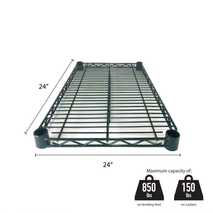 Thunder Group CMEP2424 Epoxy Coating Wire Shelves 24" x 24" With 4 Set Plastic Clip