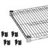 Thunder Group CMSV1472 Chrome Plated Wire Shelves 14" x 72" With 4 Set Plastic Clip