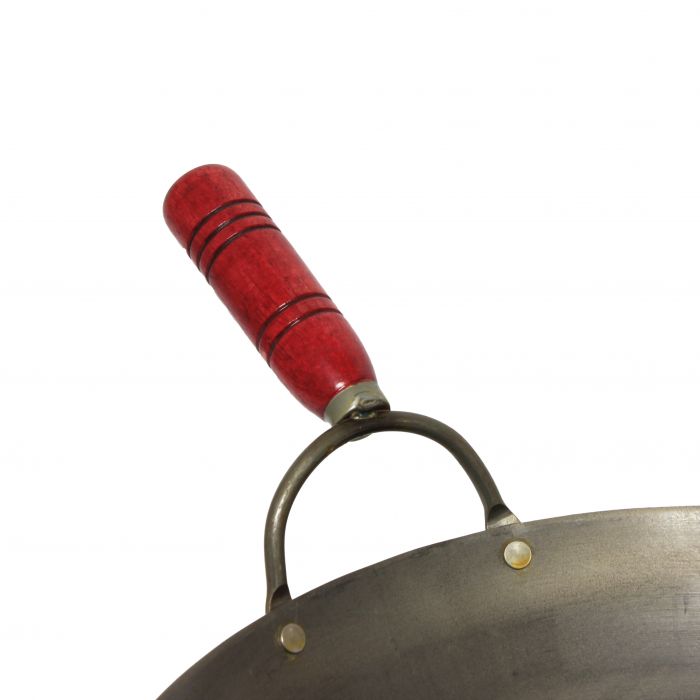 Thunder Group Iron Wok With Wood Handle