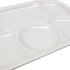 Thunder Group ML803W 13" x 9 1/2" White Melamine Compartment Tray - 12/Pack