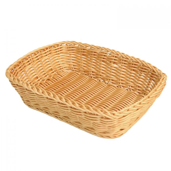 Thunder Group PLBB1209 12" x 9" x 3" Rectangular Hand-Woven Basket