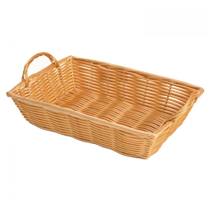 Thunder Group PLBN1208T 12" x 8" x 3" Hand-Woven Basket with Handle