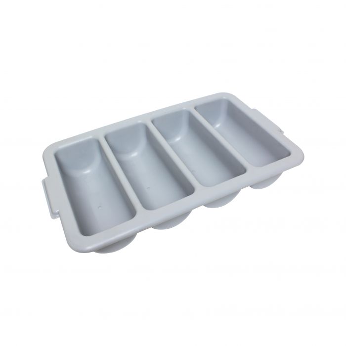 Thunder Group PLFCCB001 4-Compartment Cutlery Box, Gray