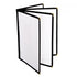 Thunder Group (PLMENU-L4BL) 4 Page Book Fold Menu Cover, 8 1/2" x 11", Black