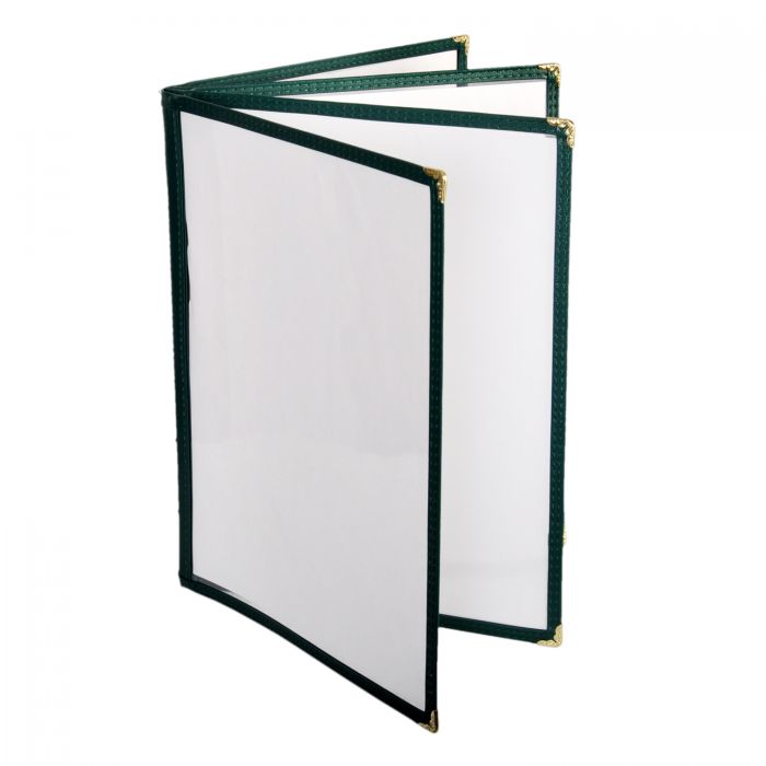 Thunder Group (PLMENU-L4GR) 4 Page Book Fold Menu Cover, 8 1/2" x 11", Green