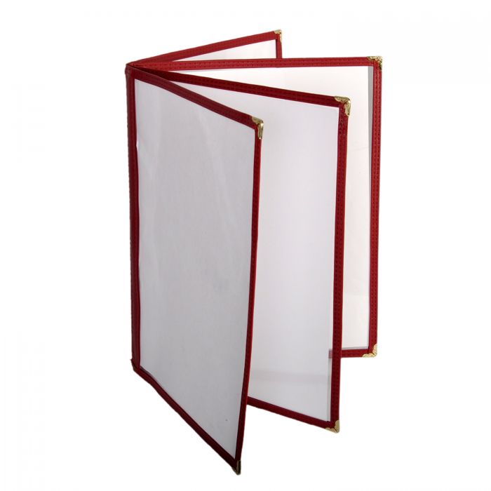 Thunder Group (PLMENU-L4MA) 4 Page Book Fold Menu Cover, 8 1/2" x 11", Maroon