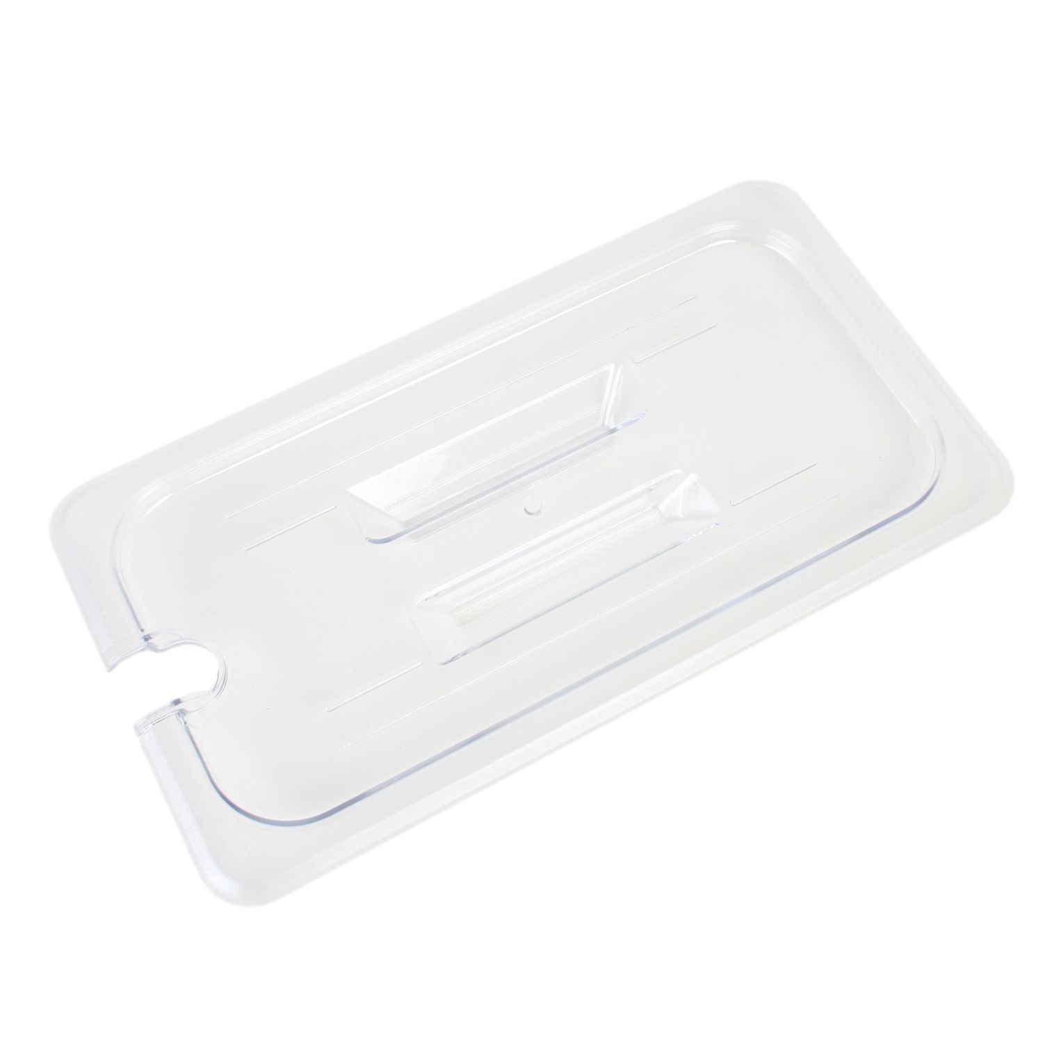 Thunder Group Polycarbonate Slotted Cover For Third Size Food Pan