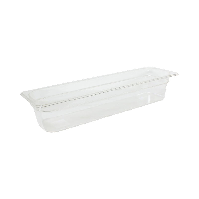 Thunder Group PLPA8124L Half Size Long 4" Deep, Polycarbonate Food Pan, Clear