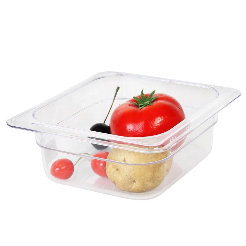 Thunder Group Sixth Size 2 1/2" Deep Polycarbonate Food Pan