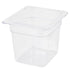 Thunder Group Sixth Size 6" Deep Polycarbonate Food Pan