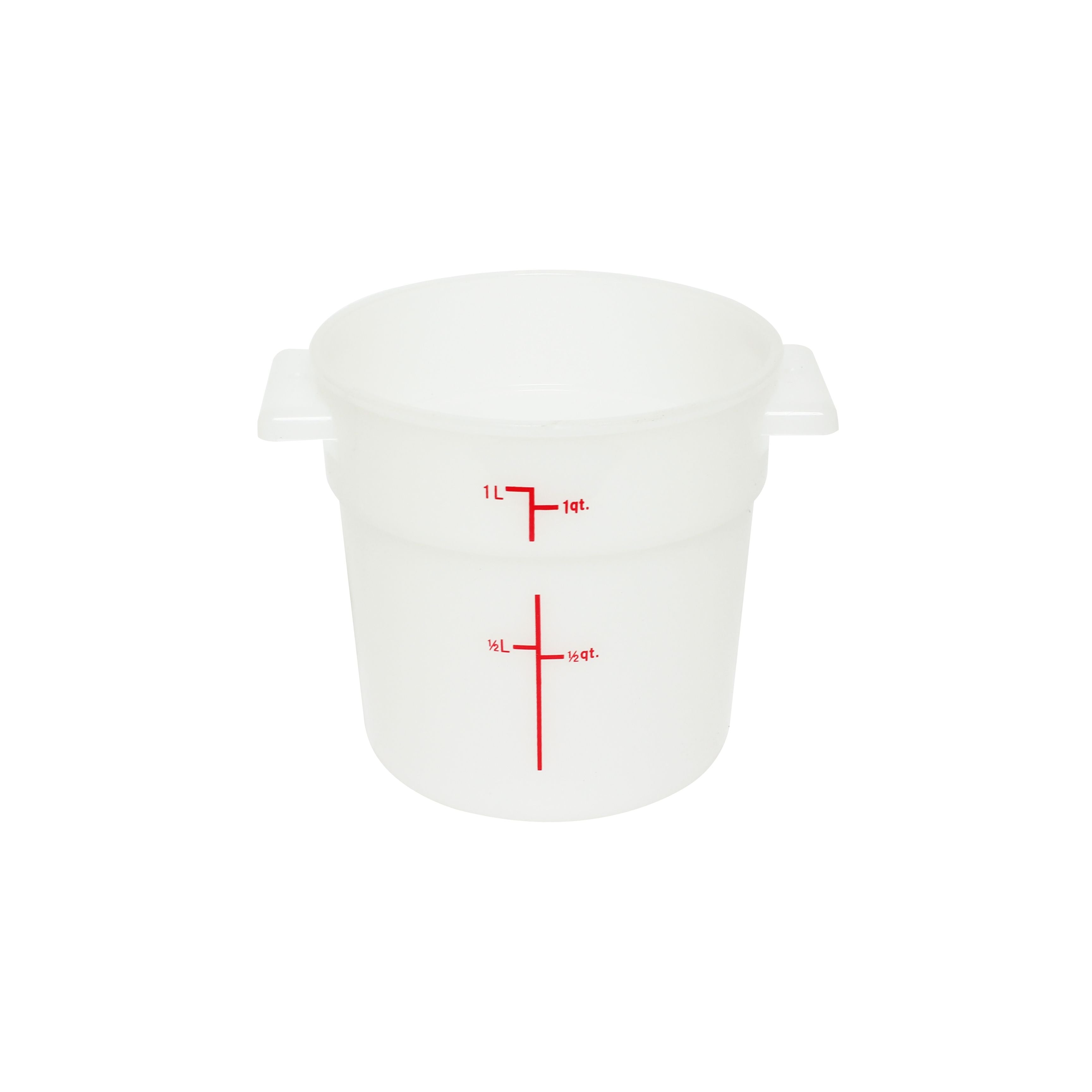 Thunder Group PLRFT301PP 1-Quart White Round Food Storage Container, Polypropylene