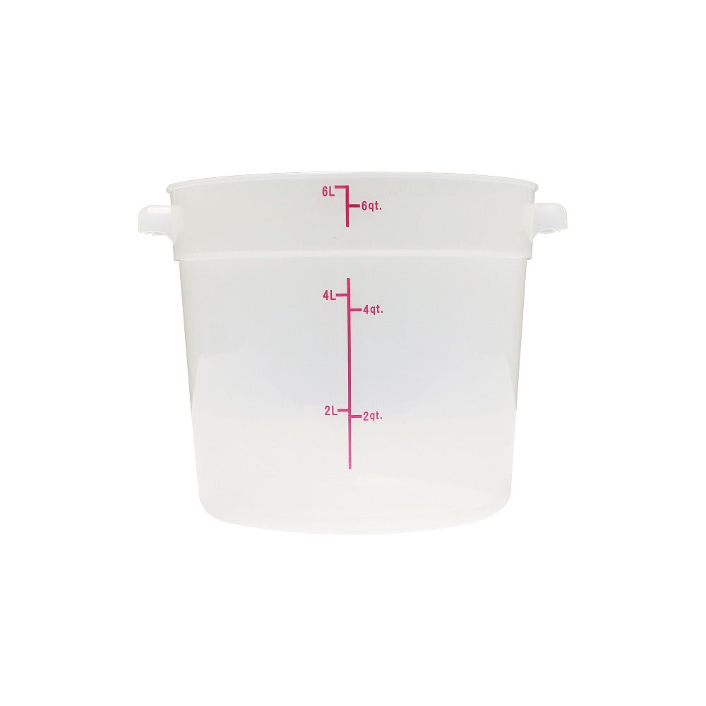 Thunder Group PLRFT306TL 6-Quart Translucent Round Food Storage Container, Polypropylene