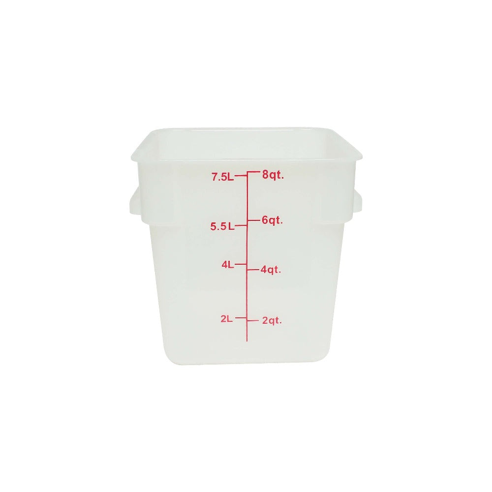 Thunder Group PLSFT008TL 8-Quart Plastic Square Food Storage Containers, Translucent