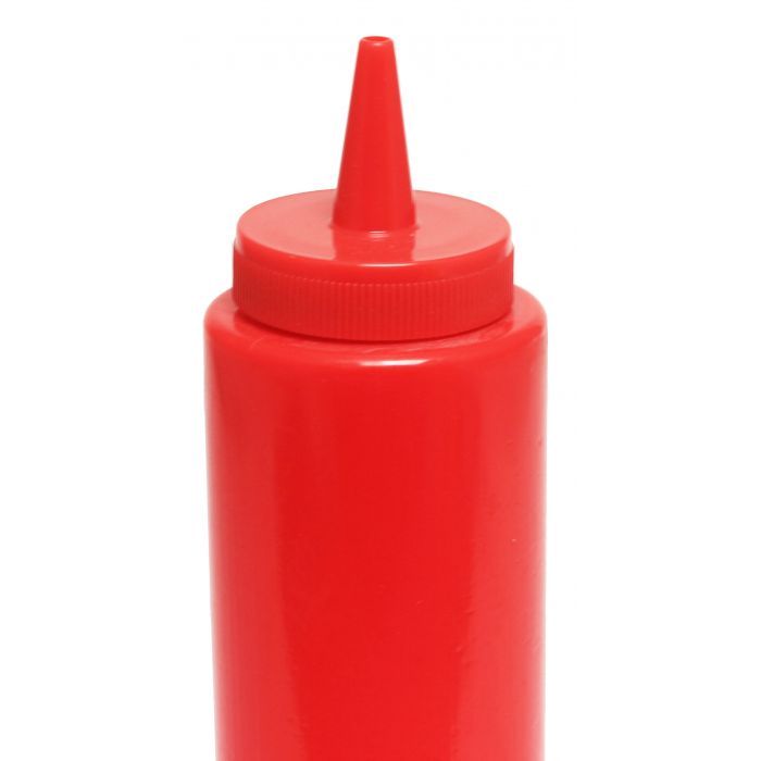 Thunder Group PLTHSB012R 12 oz. Squeeze Bottle Red - 1 Dozen