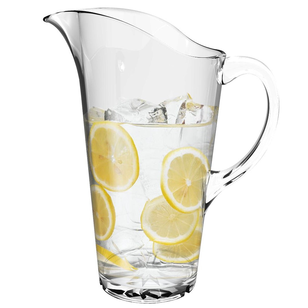 Thunder Group Starburst Heavy Base Clear Plastic Water Pitcher