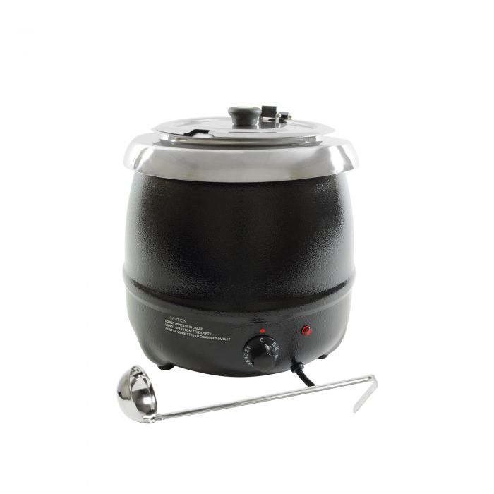 Thunder Group SEJ35000C 10.5-Quart Stainless Steel Soup Warmer, Black Color