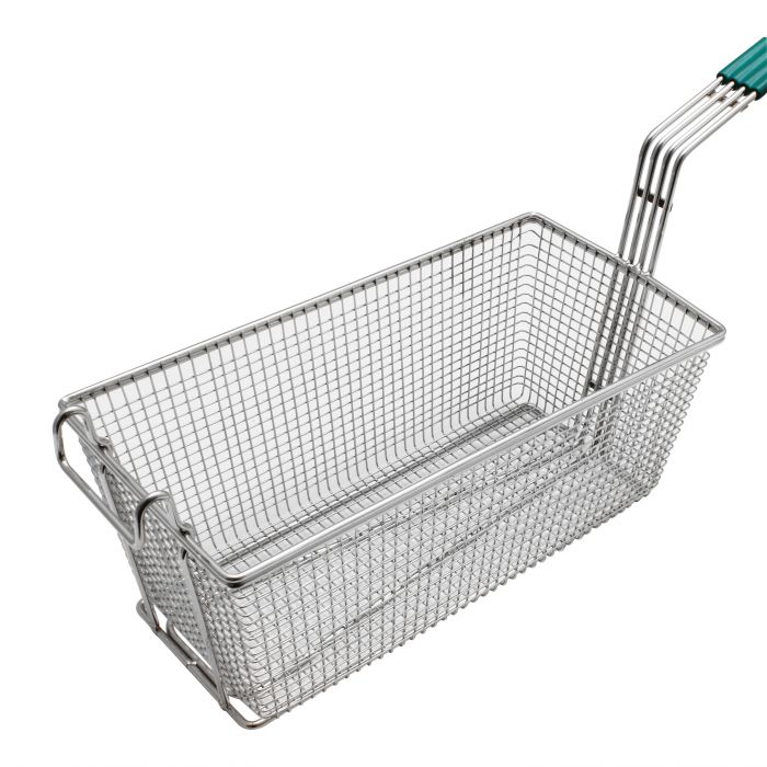 Thunder Group SLFB004 Nickel Plated Rectangular Fry Basket, 13" x 6 5/8" x 5 1/8"