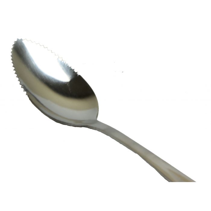 Thunder Group SLGF004 Stainless Steel Grapefruit Spoon with Serrated Edge - 12/Pack