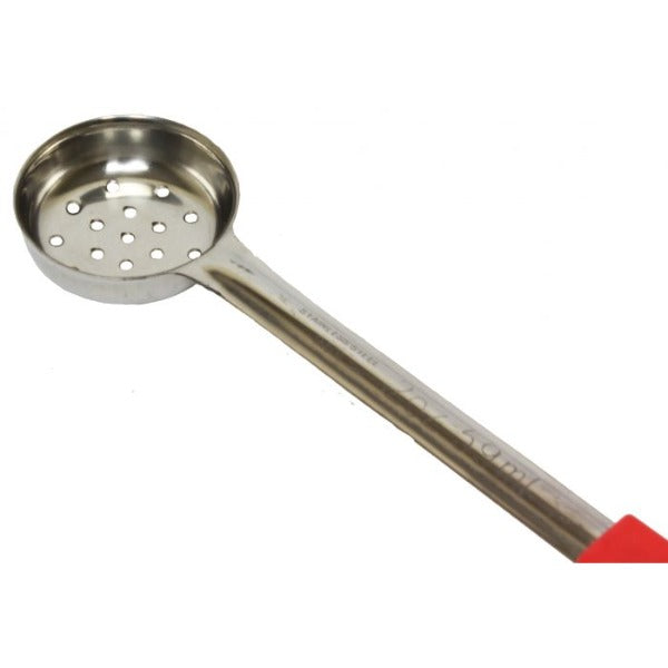 Thunder Group SLLD102PA 2 oz. Red Perforated Portion Spoon