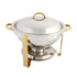 Thunder Group SLRCF0831GH 4-Quart Gold Accented Round Chafer