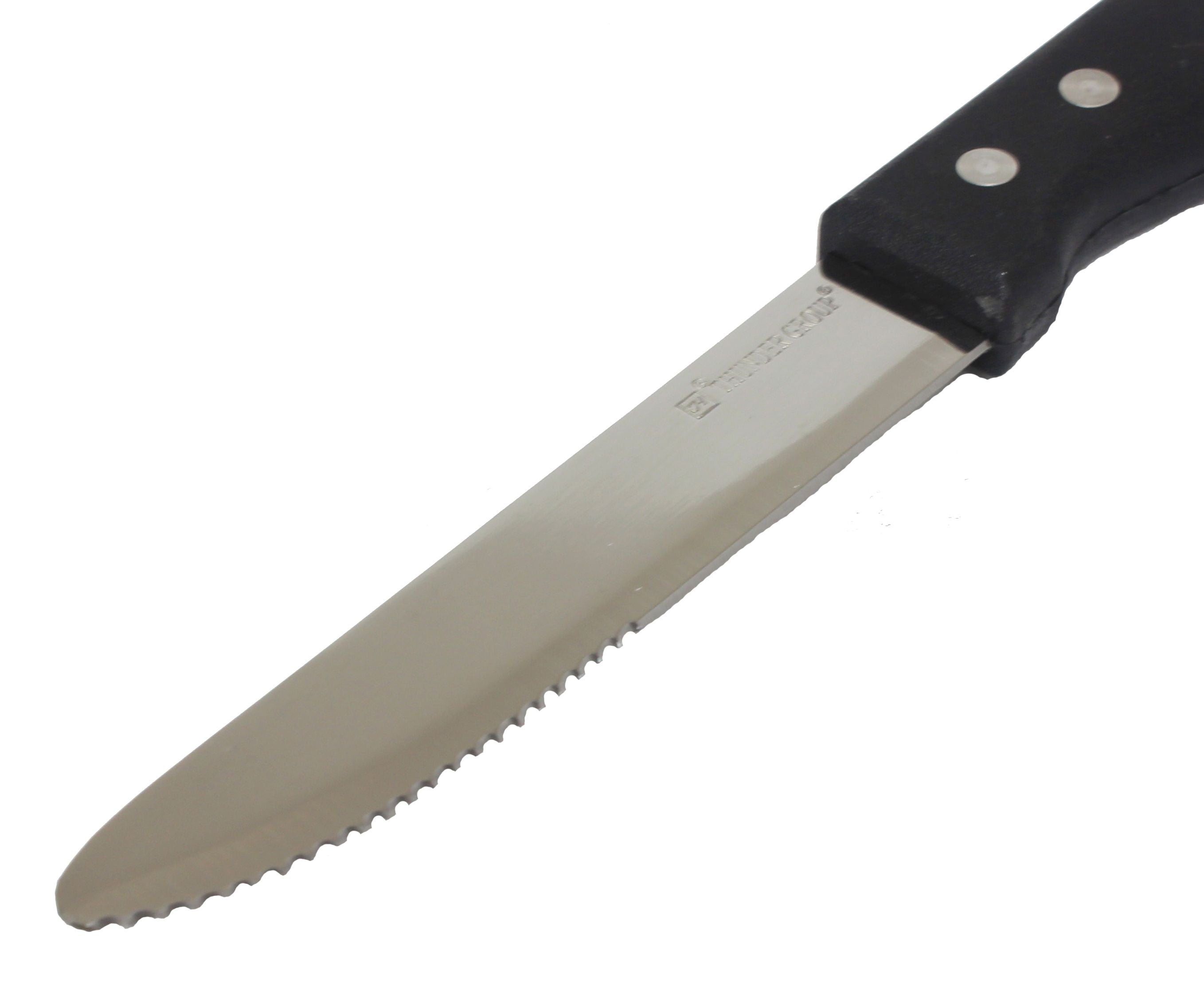 Thunder Group SLSKGK002 5" Blade Round Tip Jumbo Knife, Plastic Handle