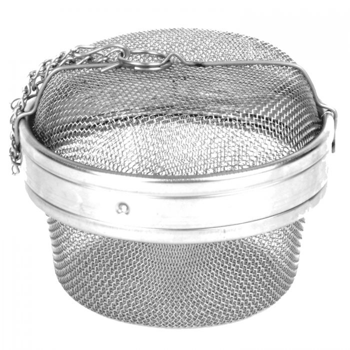 Thunder Group SLTB005 4 3/8" Stainless Steel Tea Ball with Chain and Mesh