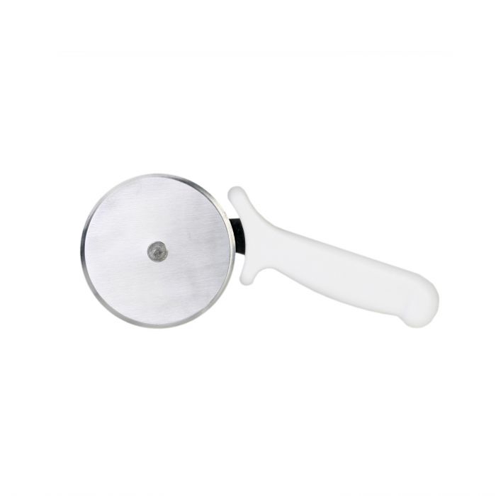 Thunder Group Pizza Cutter with White Plastic Handle