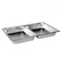 Thunder Group STPA3022 Full Size 2 1/2" Deep 24 Gauge Steam Pans, Divided Pan