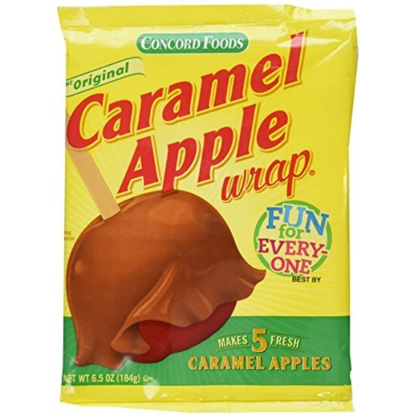 Concord Caramel Apple Wrap 6.05 oz Package (Value 3 Pack - Makes 15 Fresh Caramel Apples)