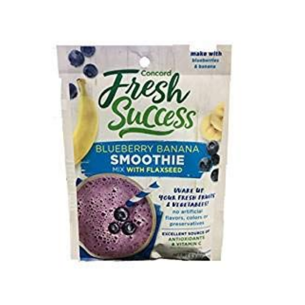 Concord Farms Blueberry & Banana Smoothie Mix with Flaxseed (3 Pack) 1.3 oz Packets