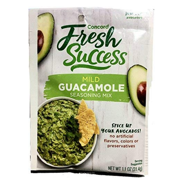 Concord Farms Mild Guacamole Seasoning Mix 1.1oz packages (VALUE Case of 12 Packages)