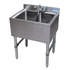 BK Resources 2 Compartment Underbar Sink 24"OAL 10X14X10D BOWLS SS