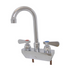 BK Resources (BKF-4SM2-8G-G) 4" O.C. OptiFlow Shallow Splash Mount Faucet With 8" Gooseneck Spout