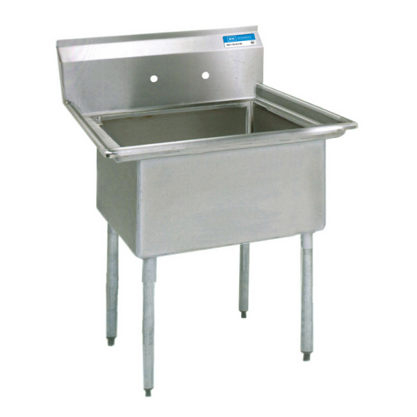 BK Resources 1 Compartment Sink 16 X 20 X 12D NO DB