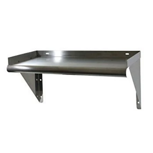 3-sided Wall Mount Shelf - Stainless Steel - 18 X 48