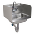 BK Resources (BKHS-W-1410-SS-PT-G) SM Hand Sink 2 Hole With Side Splashes Faucet P-TR