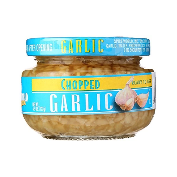 Spice World Chopped Garlic No Preservatives, 4.5 oz